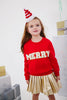 Lola And The Boys - "Merry" Pearl Sweatshirt - Red