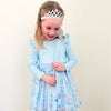 Sweet Wink - Snow Princess Iridescent Long Sleeve Tutu Dress