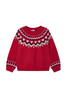 Cherry Red Jacquard Sweater