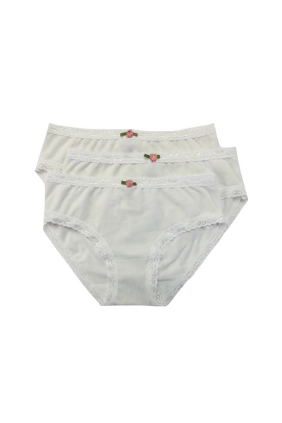 Esme - White 3 Panty Pack