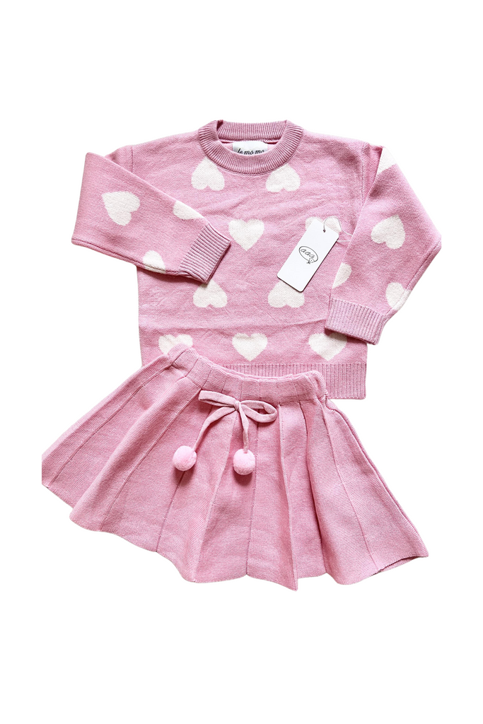 Ce Ce Co - Heart Sweater Skirt Set