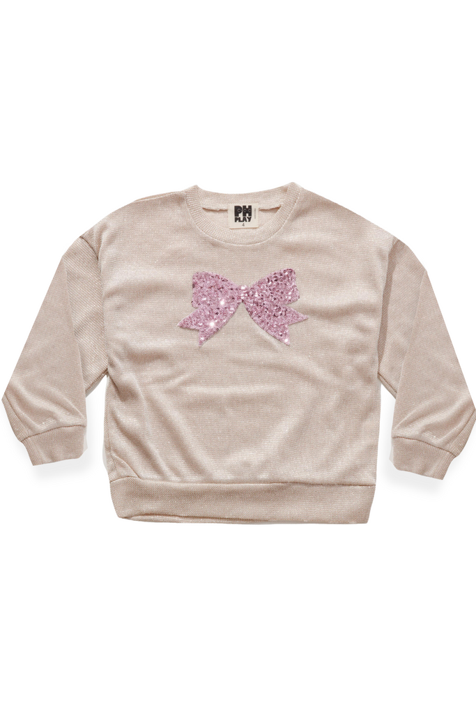 Petite Hailey - Sparkle Bow Sweatshirt