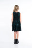 Jamie Green Velvet Flocked Dress