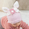 Huggalugs - Blush Flower Bunny Beanie