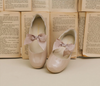 Amelia Bow Flat - Patent Beige