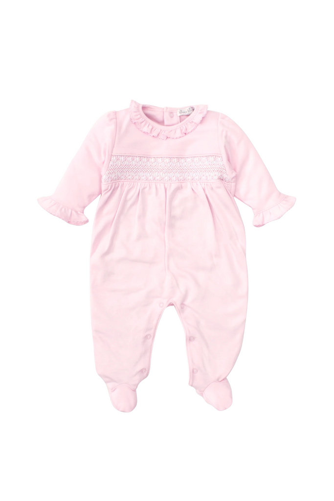 Kissy Kissy - Pink Charmed Smock Footie