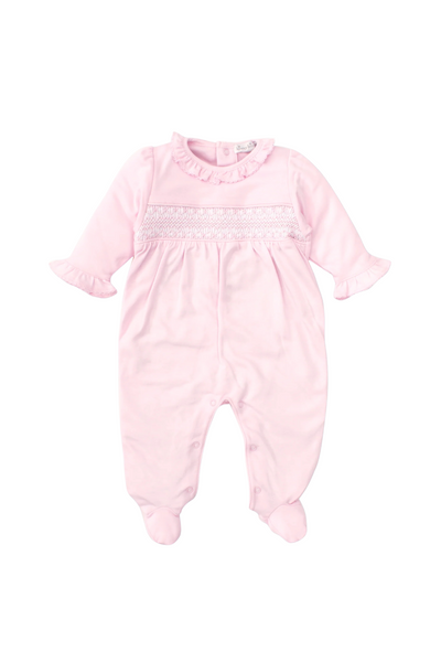 Kissy Kissy - Pink Charmed Smock Footie