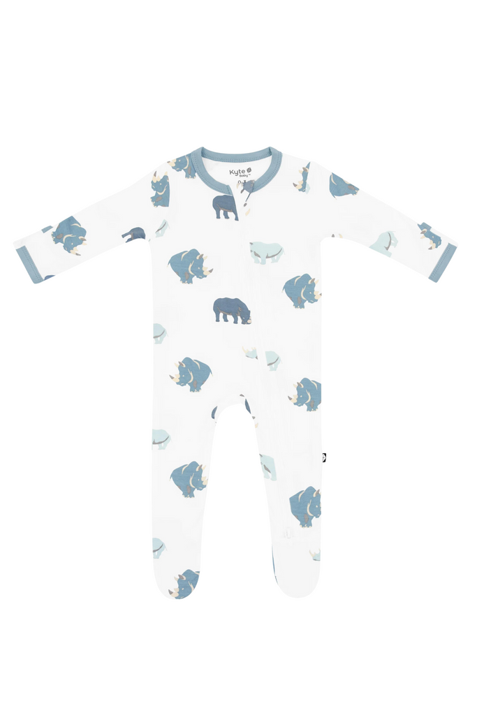 Kyte Baby - Rhino Zippered Footie