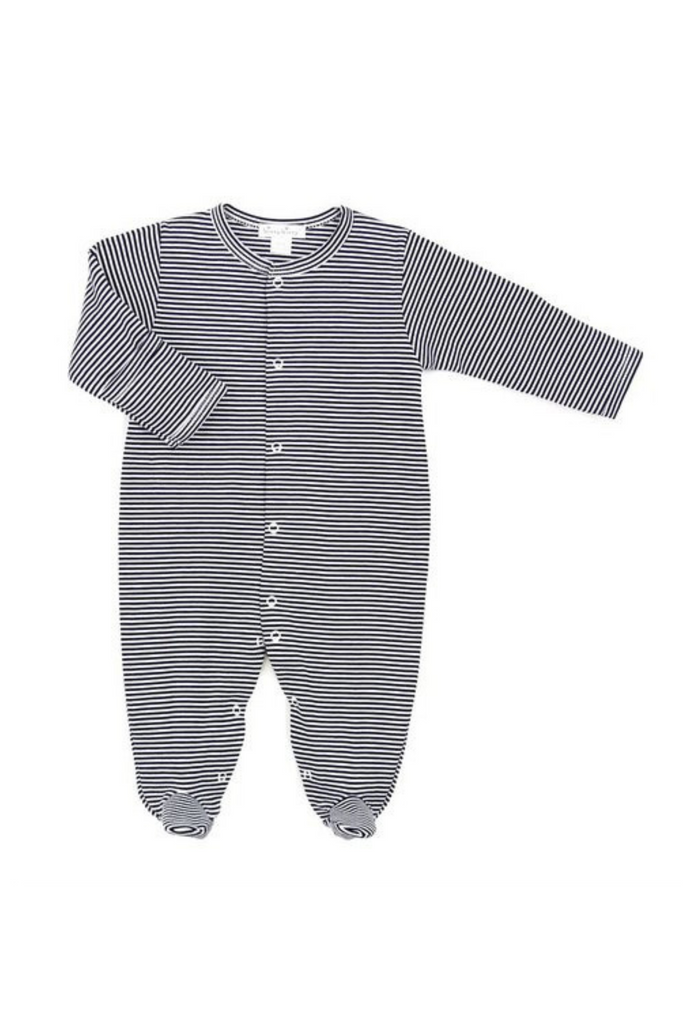 Kissy Kissy - Navy Striped Footie