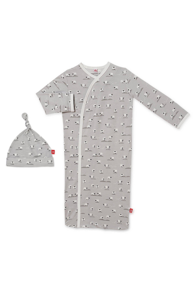 Gray Baa Baa Gown Set