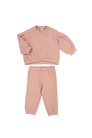 2 Piece Padded Tracksuit - Blush Pink