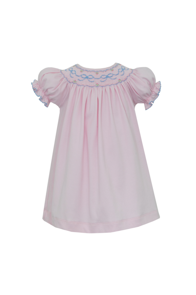 Petit Bebe - Bows Pink Knit Bishop Dress