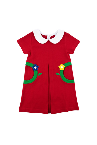 Florence Eiseman - Pockets & Flowers Pique Knit Infant Dress