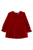 Red Glitter Velvet Dress