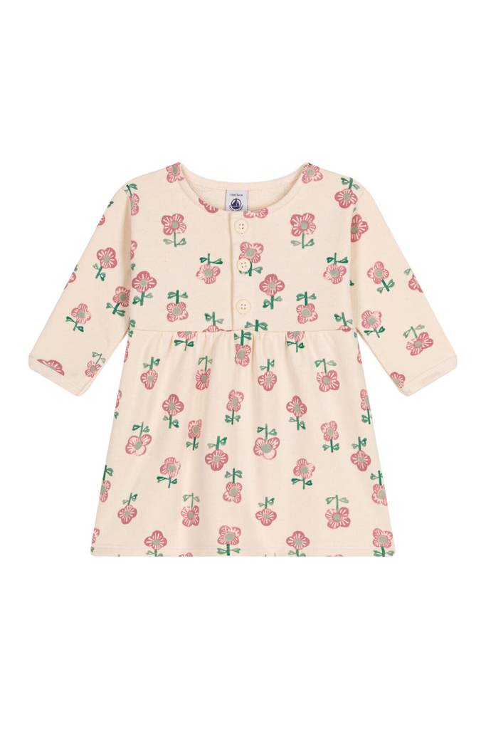 Petit Bateau - Long Sleeve Floral Dress