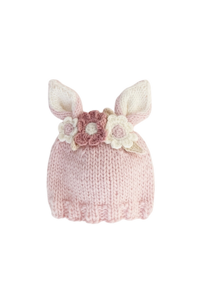 Huggalugs - Blush Flower Bunny Beanie