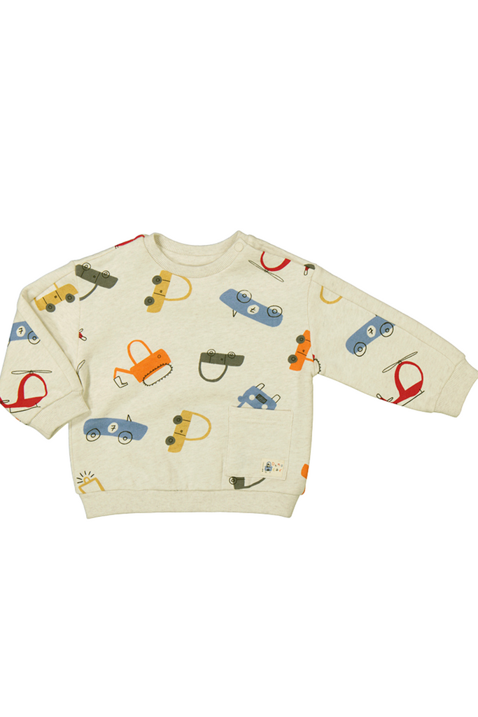 Vehicles Printed Pullover