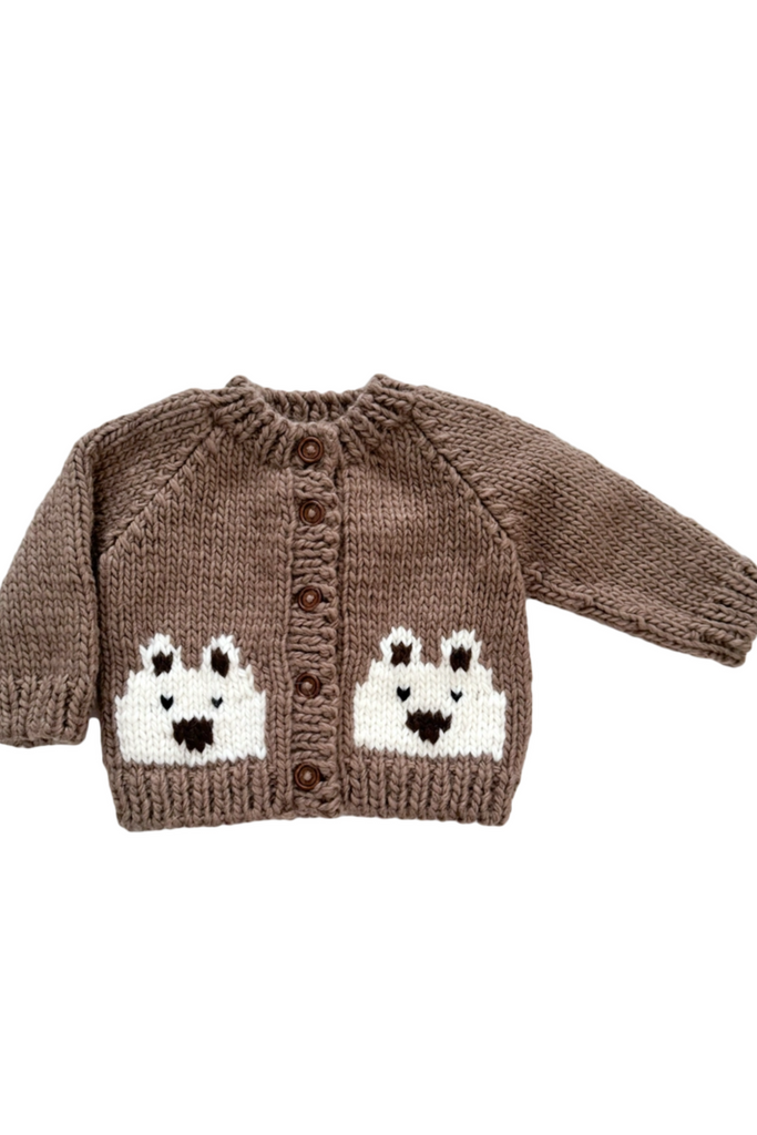 Blueberry Hill - Bowie Tan Bear Cardigan