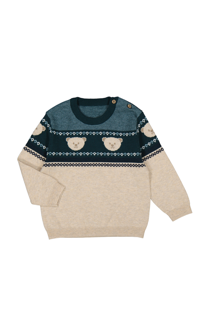 Jade Bears Jacquard Sweater