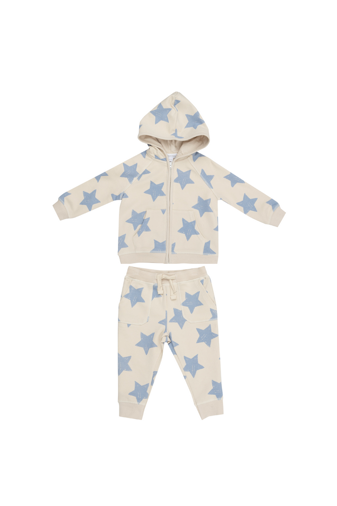 Sketchy Blue Stars Hoodie & Jogger Set