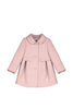 Petal Pink Feathered Wool Coat