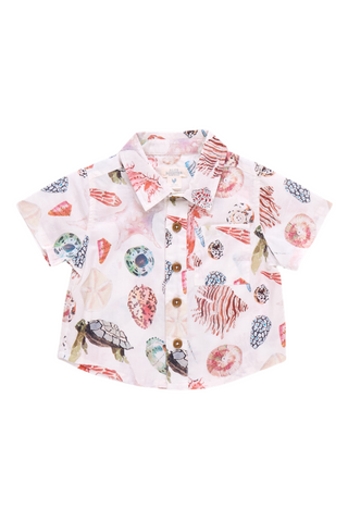 Pink Chicken - Watercolor Shells Jack Shirt