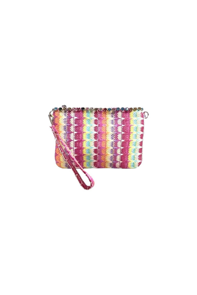 Raffia Jeweled Cross Body