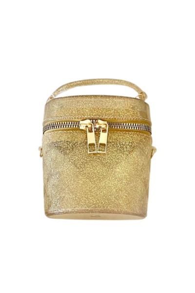 Jelly Bucket Crossbody Purse - Gold