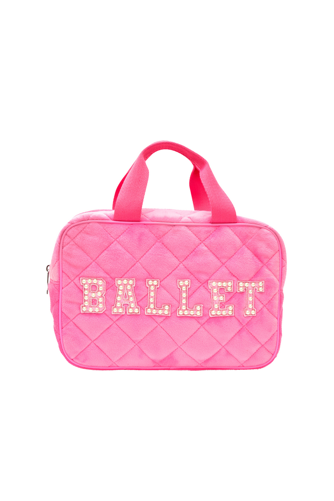 "Ballet" Quilted Large Cosmetic Bag