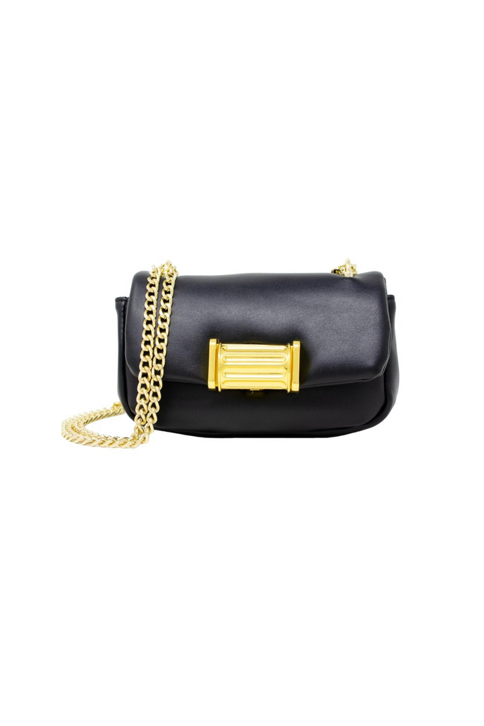 Black Leather Clutch Bag