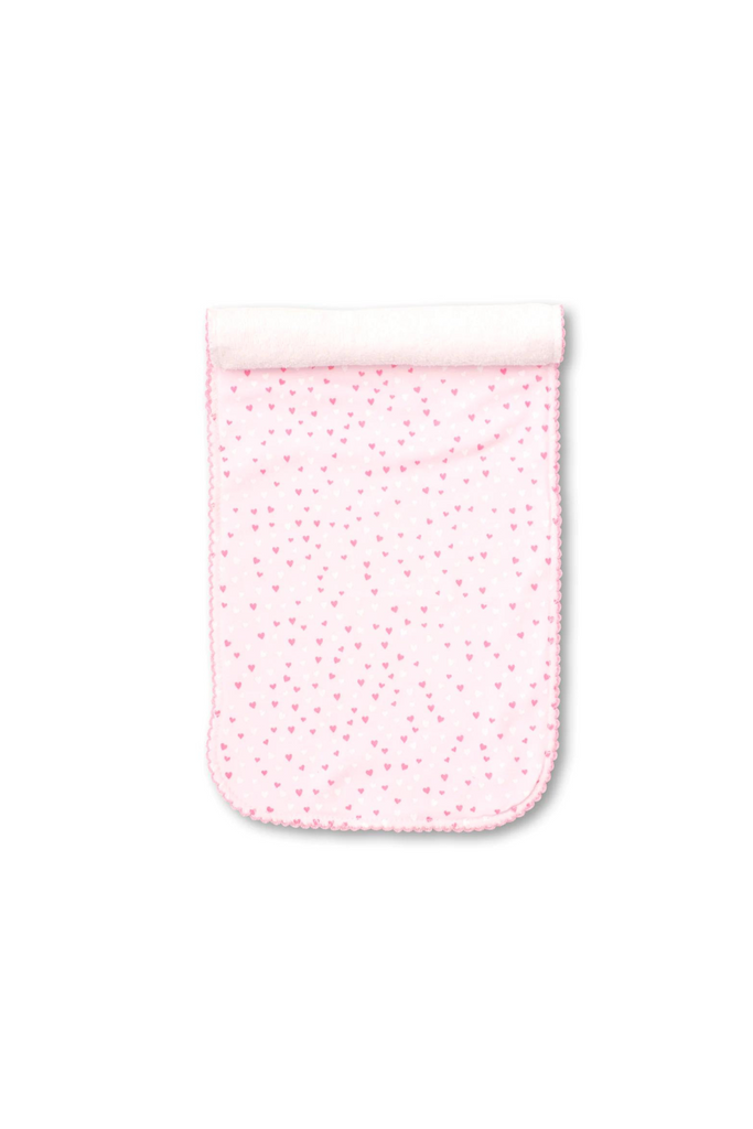 Sweetheart Burp Cloth On Pink