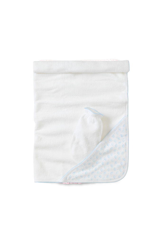 Kissy Kissy - Ele-Fun Light Blue Mitt Towel