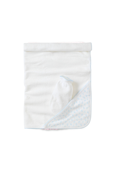 Kissy Kissy - Ele-Fun Light Blue Mitt Towel