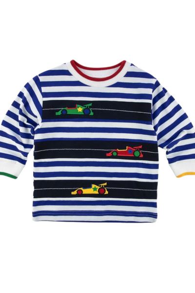 Florence Eiseman - Racecars Stripe Knit Shirt