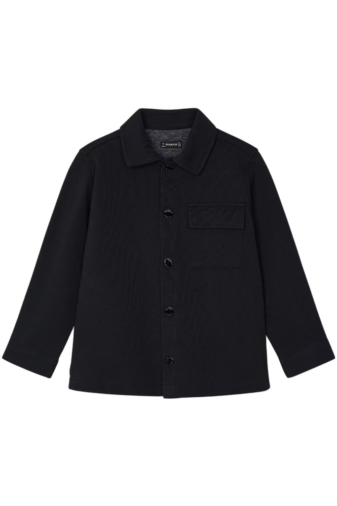 Black Long Sleeve Overshirt