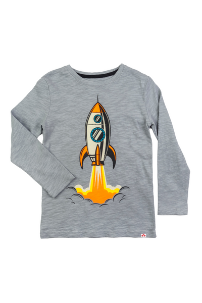 Appaman - Gray Blast Off Long Sleeve Tee