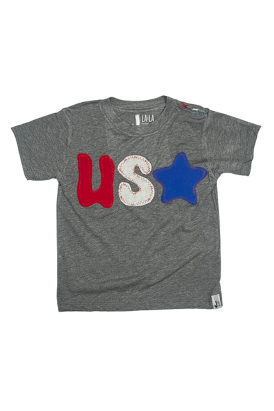 Gray "USA" Tee