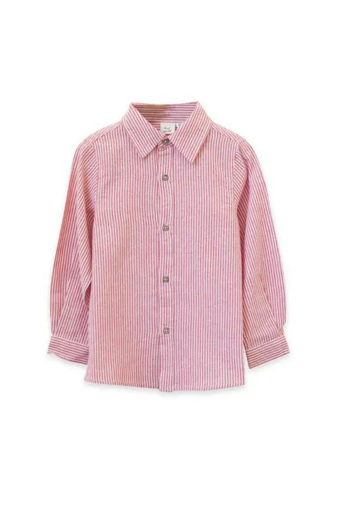 Beet World - Red Stripe Collar Shirt