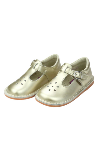 Joy T-Strap Mary Janes - Gold