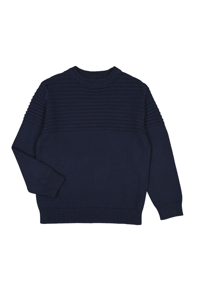 Navy Jacquard Sweater