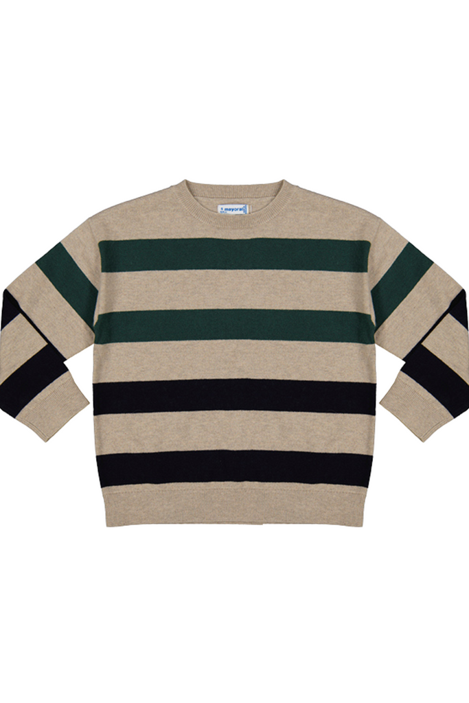 Green Navy Stripes Sweater