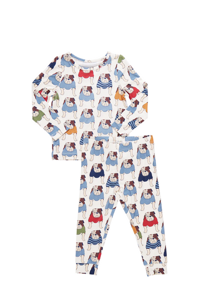 Pink Chicken - Bulldogs Bamboo Pajama Set