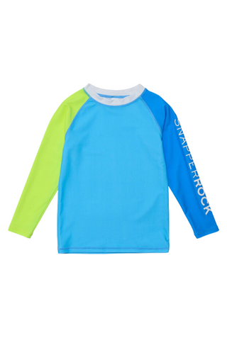 Snapper Rock - Citron Splash Colorblock Long Sleeve Rash Top