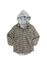 Appaman - Beige Teal Check Glen Hooded Shirt