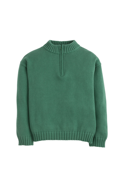 Little English - Green Quarter Zip Sweater