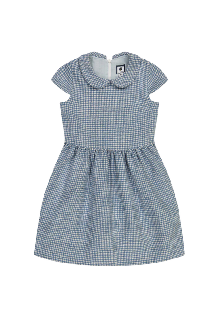 Anna Blue Houndstooth Dress (7-16)