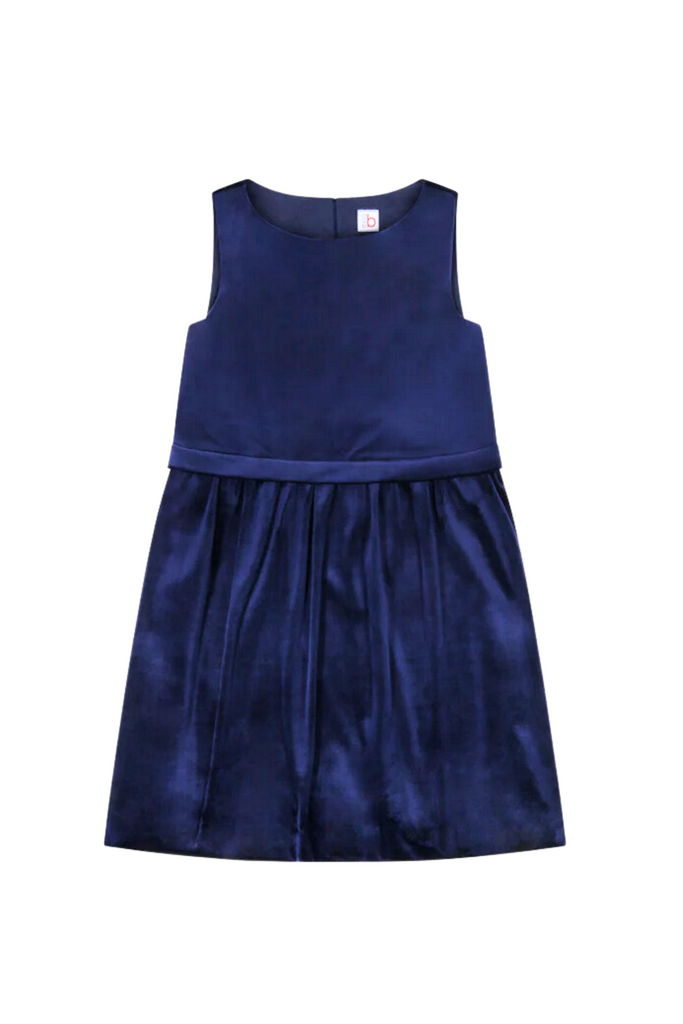 Sally Soiree Navy Velvet Dress