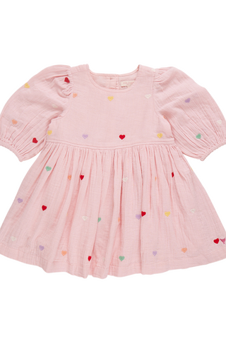 Pink Chicken - Candy Heart Embroidery Brooke Dress