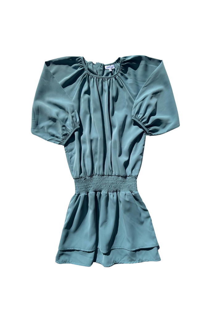 Pleat. - Winter Teal Rory Dress