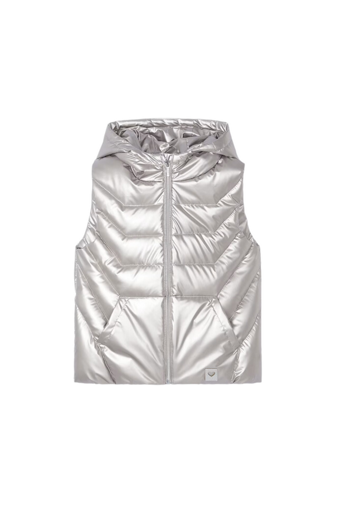 Gold White Padded Vest